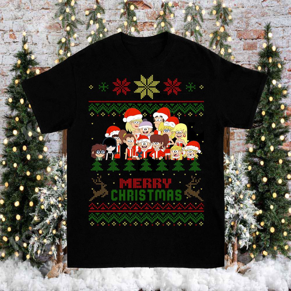 loud house christmas T-shirt For men Women All Size S-4XL CO465 Unisex T-Shirt S