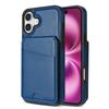 For iPhone 16 Case Compatible with MagSafe Detachable Card Holder Kickstand Leather Phone Back Cover