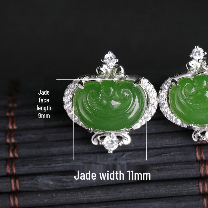 

Серьги Жуи из шпината, зеленого нефрита и хетанского яшмового нефрита в серебре 925 пробы с сертификатом 925 Silver