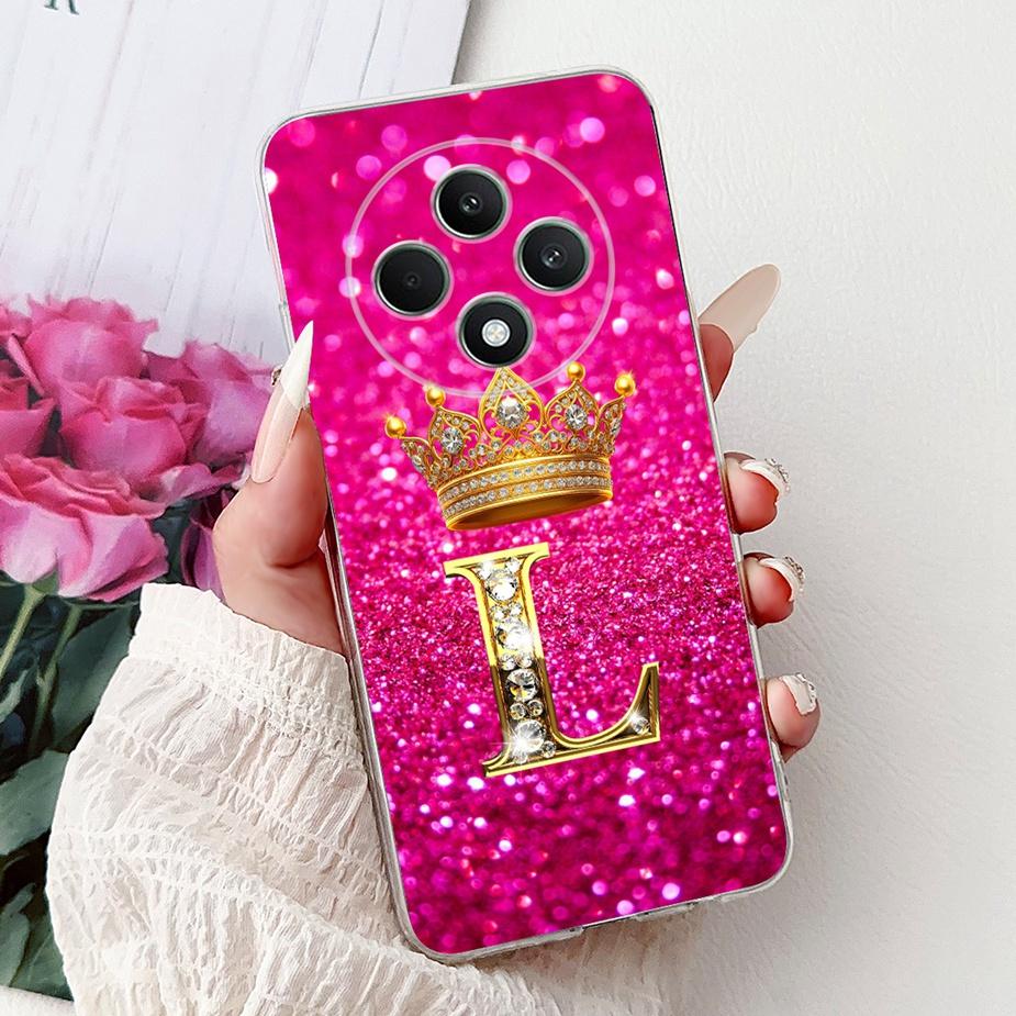 For Oppo Reno 12F 4G Case CPH2687 Cute Letters Cover Clear Silicone Case For Oppo Reno12 F Reno 12 FS Reno12F Soft Fundas Bumper