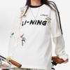 Li Ning Letter Print Loose Breathable Versatile Short Sleeve T-Shirt Unisex Tops White AHSU657-1(TEAM702-3.4.7)