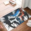 Bold Punisher Skull Design Floor Mat - Vibrant, Edgy Decor for Home Entrances, Ideal for Comic Fans and Modern Décor Enthusiasts