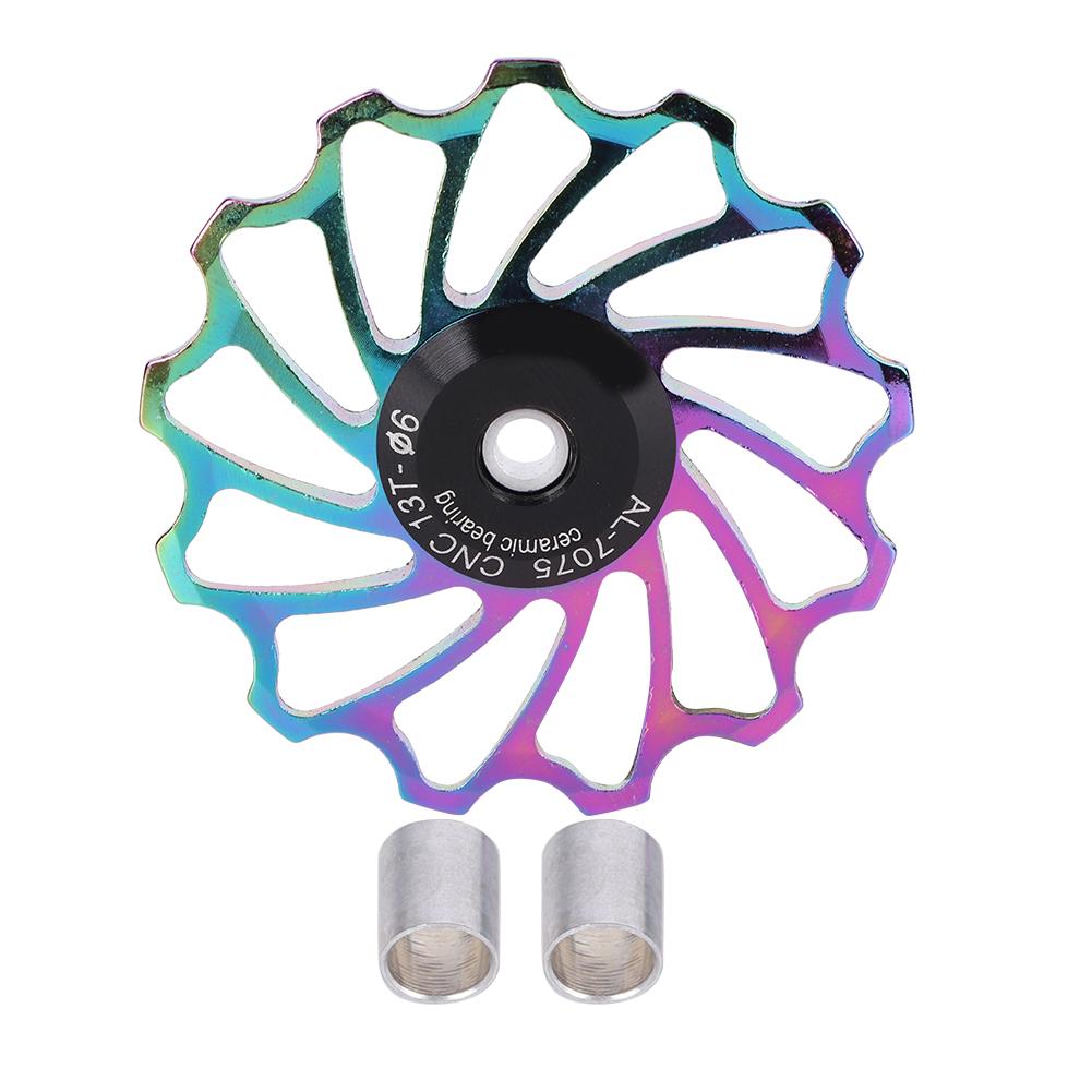 Mountain Bicycle Ceramics Rear Derailleur Pulley Transmission Bearings Bike Cycling Accessorycolorful 13T