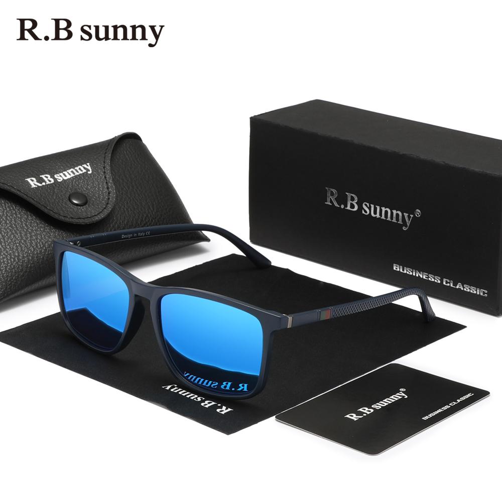 RBsunny Causal Fashion Men‘s Sunlasses Polarized Anti-UV400 Glasses Women Rectangle TR90 Ultralight Frame High Quality Eyewear