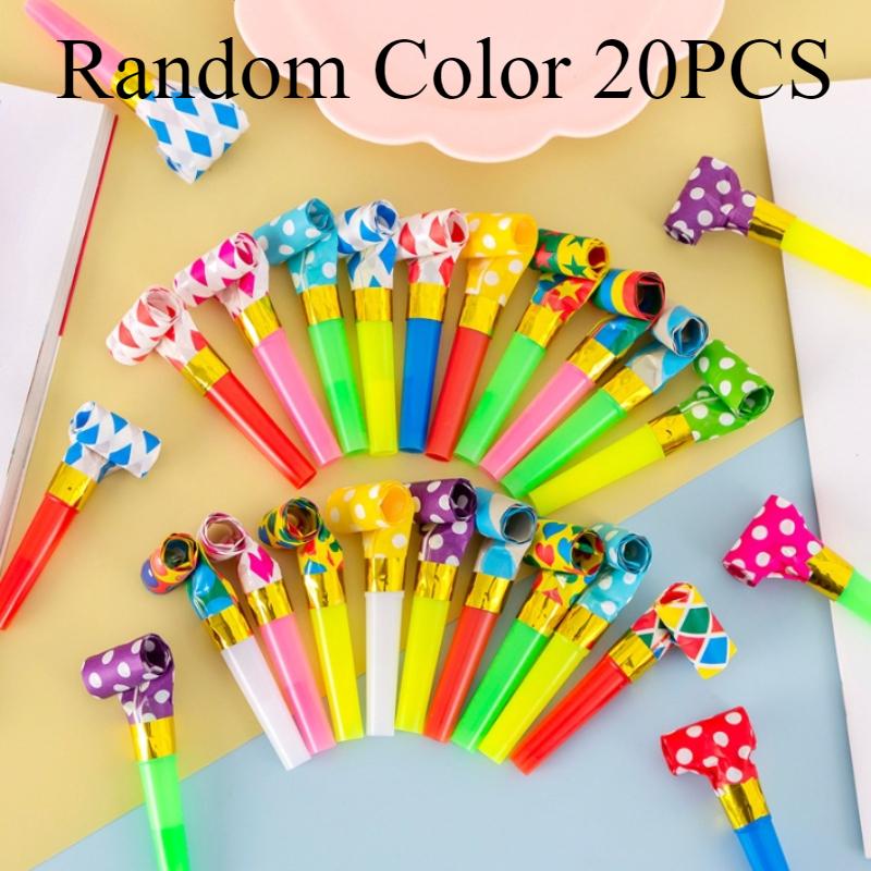 20 шт. красочный свисток дракона, свисток, рожок, свисток, игрушки для вечеринки по случаю дня рождения, праздничные атрибуты, подарки