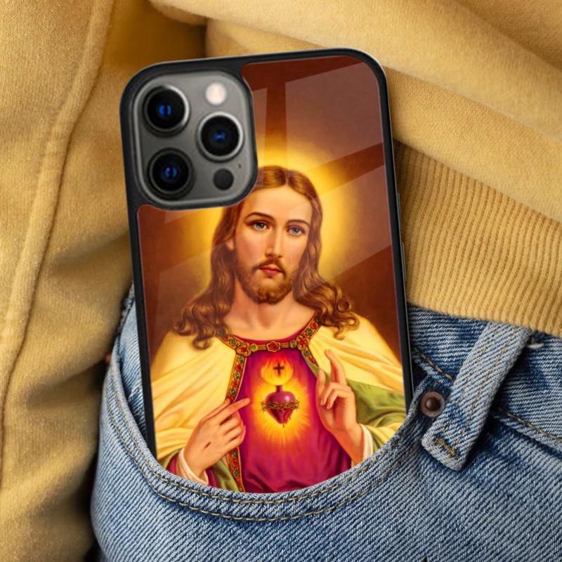 Jesus Christ God Soft Phone Case for iPhone 17 Air 16e Pro max 15 Pro 13 14 Plus 11 12 MagSafe Magnetic Coque