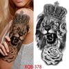 1 PC 210*114MM  Mermaid Temporary Tattoo For Women Men Realistic Fox Lion Flower Tattoos Sticker Back Arm Disposable Death Skull Fake Tatoo