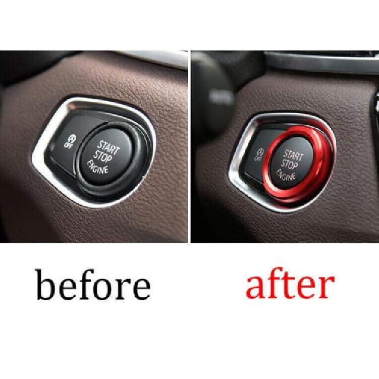 Red Aluminum Ignition Switch Start Button Ring Trim For BMW X3 G01 X4 2018-