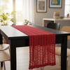 Traditional Chinese New Year Table Runner Long Strip Decorative Hollowed-out Tassels Runner Vintage Elegant Table Flag