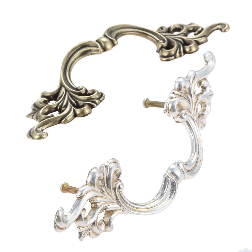 DRELD 85mm Starožitná nábytková rukojeť Kuchyňské skříňky Dveřní úchyt Zásuvka Šatník Skříňka Komoda Rukojeť Úchytky Stříbrná/Bronzová