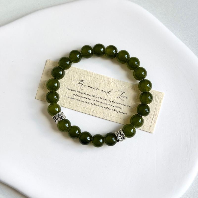 Boho Keramik Perlen Armband für Damen Zartrosa Rund mit Marmor Quadratischen Perlen, Elastisches Dehnbares Design für den Alltag & Geschenk
