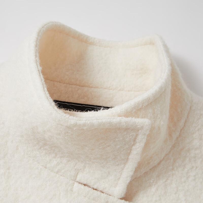 Teenie Weenie Women's Stand Collar Diagonal Placket Wool Coat