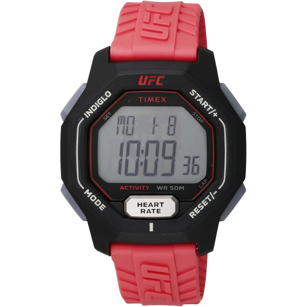 Мужские кварцевые часы TIMEX UFC, водонепроницаемость 3 АТМ, пластик, черный циферблат, TW2V84000 [Оригинал]