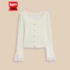 IEF Women's French Style Lace Trim Knitted Top