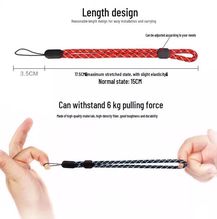 Adjustable Nylon Lanyard for Phone, USB Drive, Walkie Talkie, Wrist Bluetooth Speaker, Soundbar, and Anti-Lost Rope.