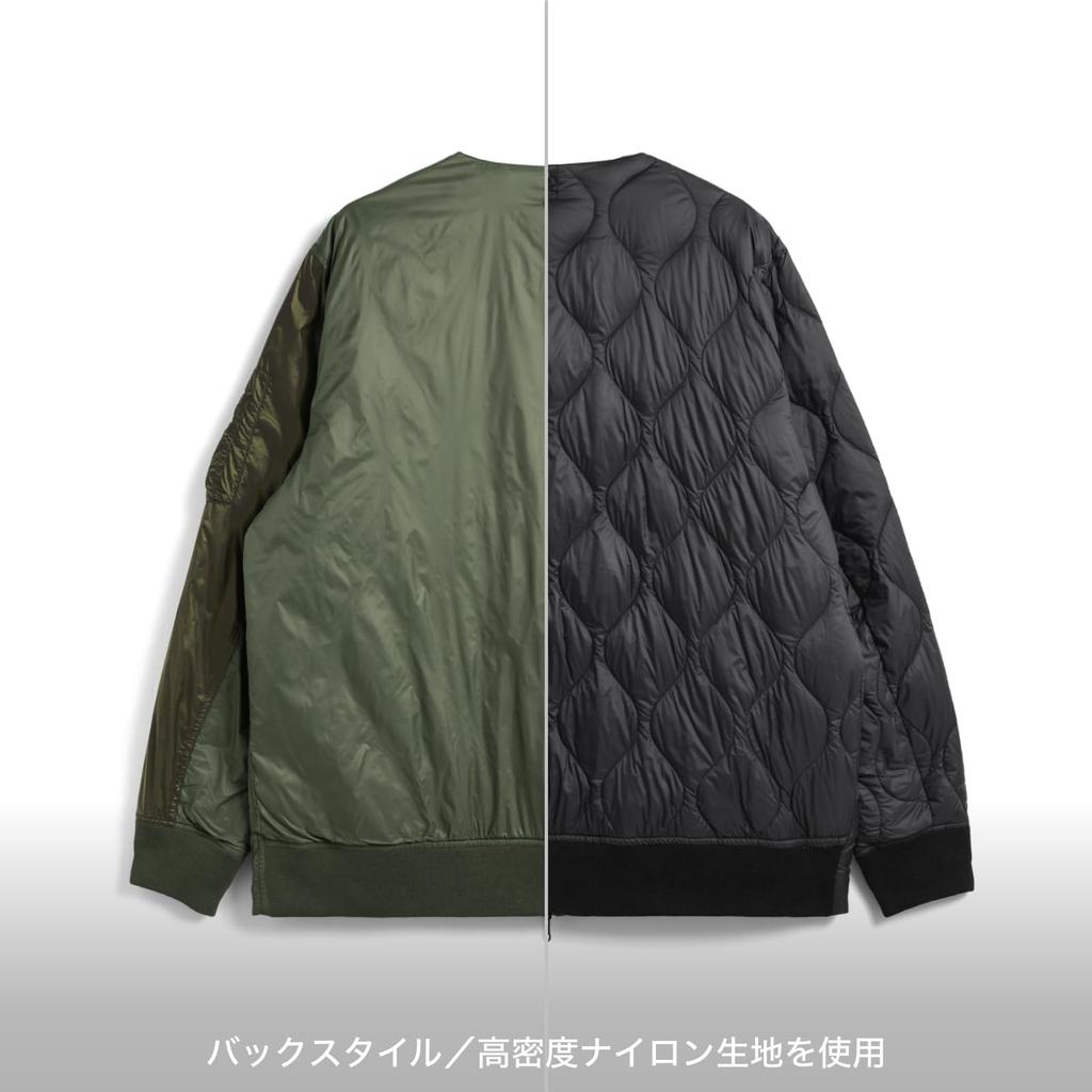 Taion Unisex Japan Special Reversible Down Jacket Black X Size L MA-1 JK02JS, Black,