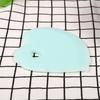 Heart Shape Silicone Baking Spatula Bowl Dough Bread Cookie Pizza Butter Scraper Sky blue