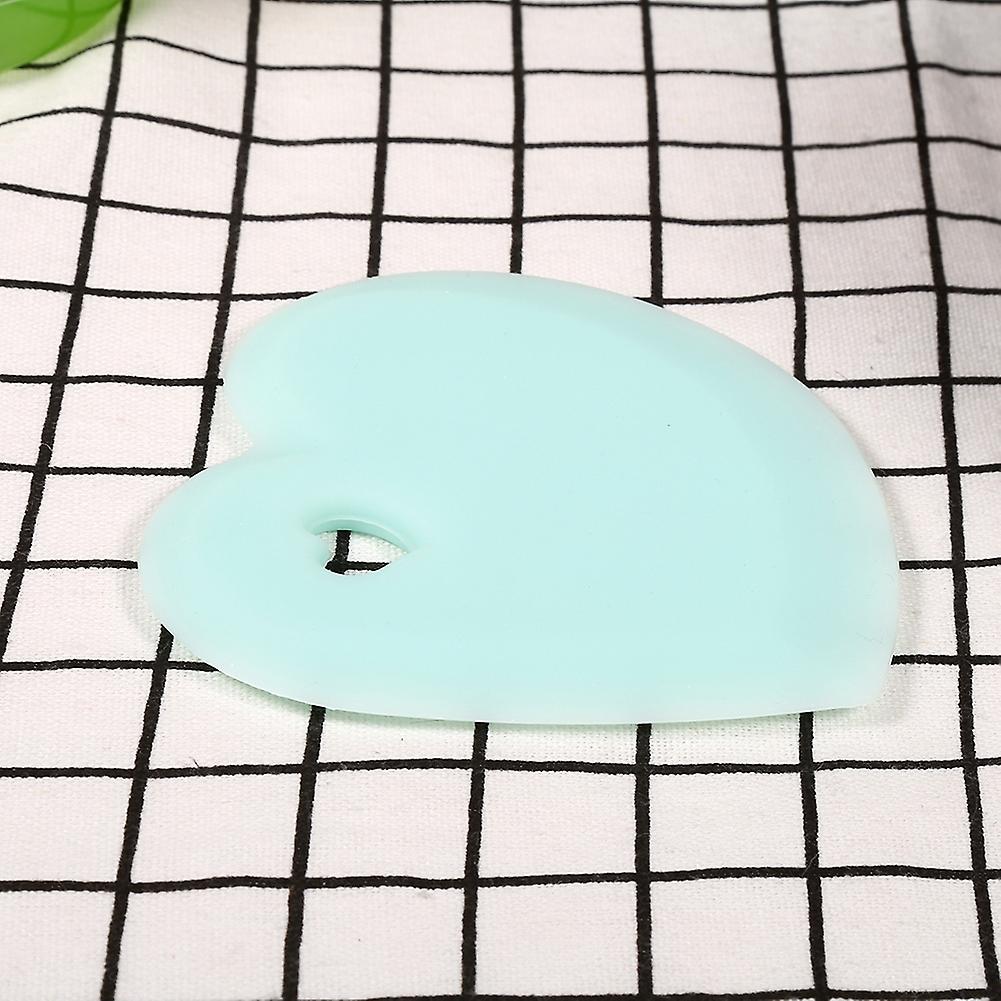 Heart Shape Silicone Baking Spatula Bowl Dough Bread Cookie Pizza Butter Scraper Sky blue