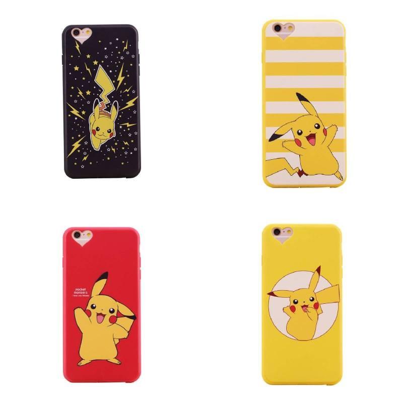 Silikonowe etui na telefon Pokmon Pikachu do iPhone'a z pełnym kryciem i miękkim matowym wykończeniem dla dzieci