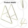 Silver Coaster Holder Stand Rack Dish Triangle Coasters