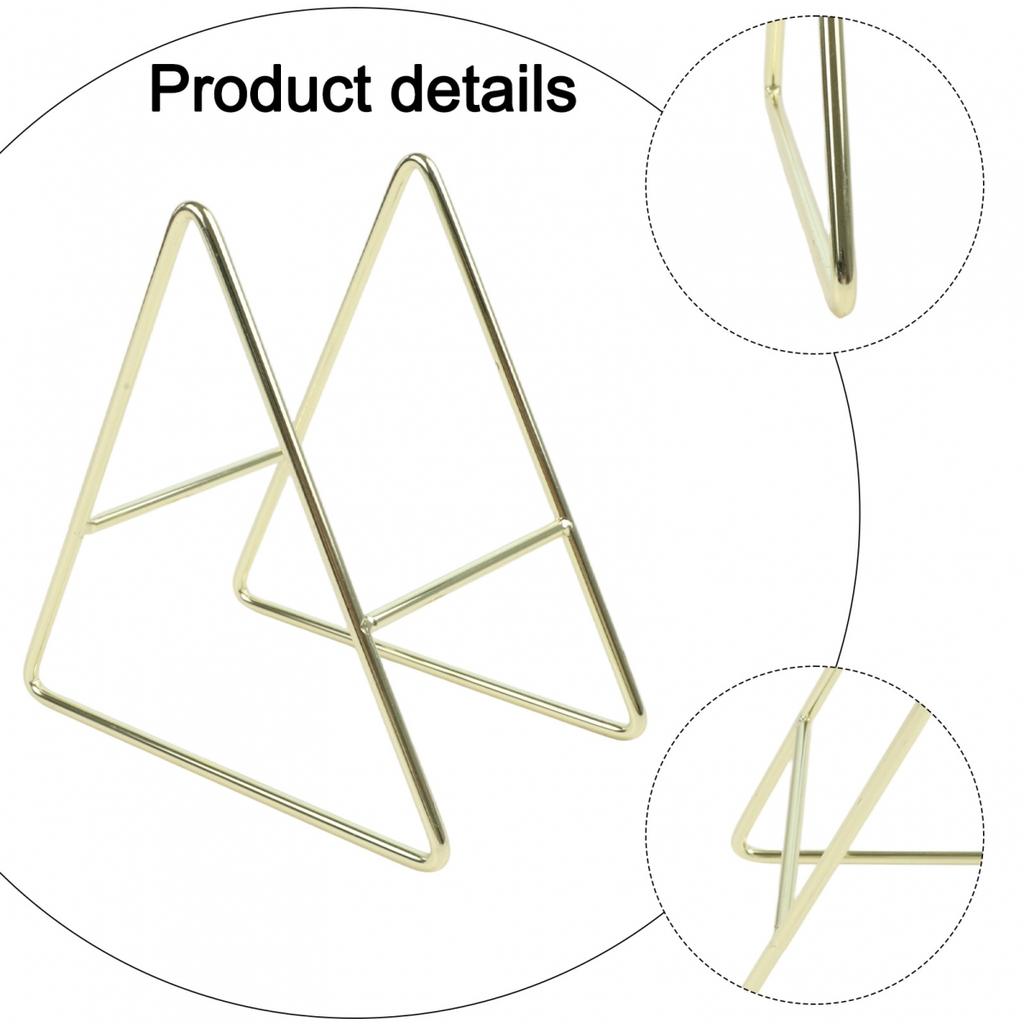 Silver Coaster Holder Stand Rack Dish Triangle Coasters