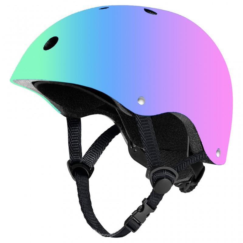 Capacete Infantil Ajustável com Cor Degradê para Bicicleta Skate Patinete Ciclismo - EPS ABS Meio S M L
