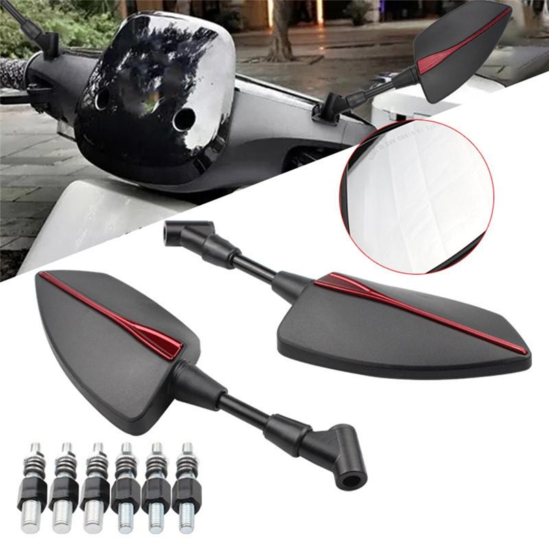Authentic Motorcycle Universal 10Mm 8Mm Rearview Mirror Axe Rear View Mirror Side Mirror With 6 Screw