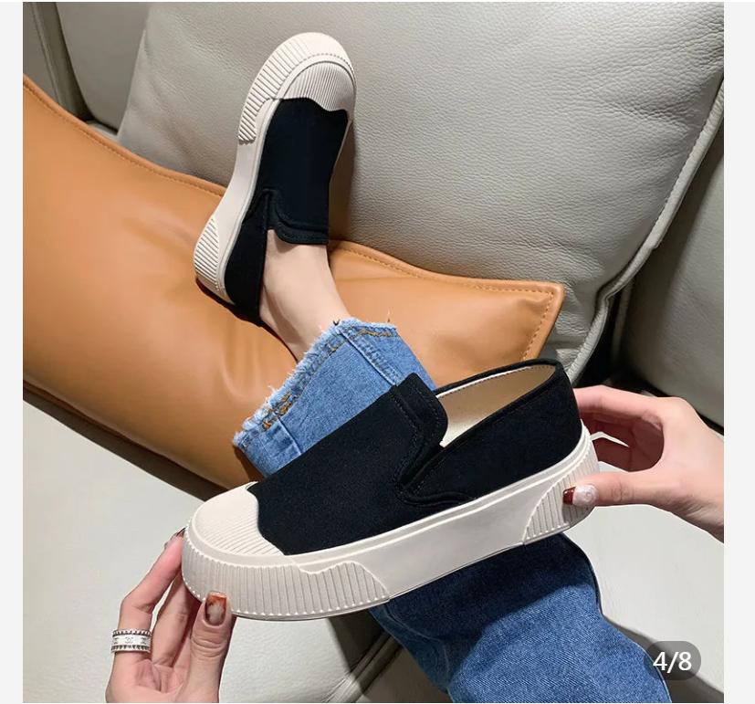 Women Wear Canvas Shoes In Spring and Summer Breathable Thick Soled Anti-skid Fashionable and Versatile Casual Shoes