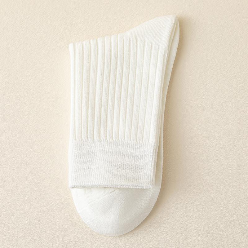 Socks Men'S Pure Cotton Medium Tube Socks Sports Sweat-Absorbing Deodorant Boneless Cotton Business Casual Men'S Socks