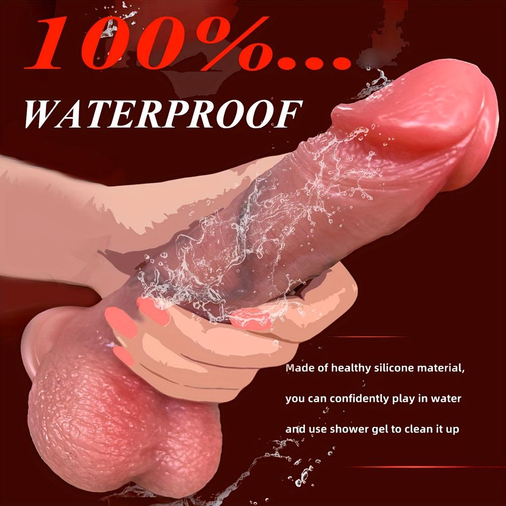 Female Simulation Dildo Strong Suction Cups with Balls Soft Simulation Dildo Adult Toys G-spot Stimulation, Suitable for Women Couples