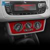 For Seat Ibiza 6j 2009 2010 2011 2012 2013 2014 Real Soft Carbon Fiber Sticker LHD RHD Car Central Control AC Frame Panel Trim