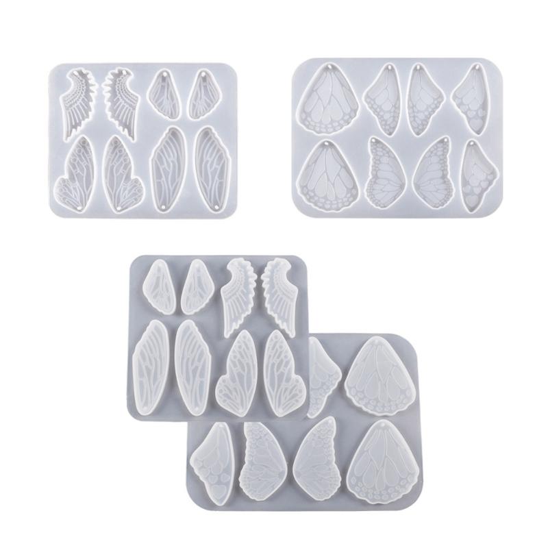 Wing-shaped Silicone Molds Jewelry Casting Molds Epoxy Resin Pendant Mould for DIY Earrings, Jewelry, Keychain, Crafts