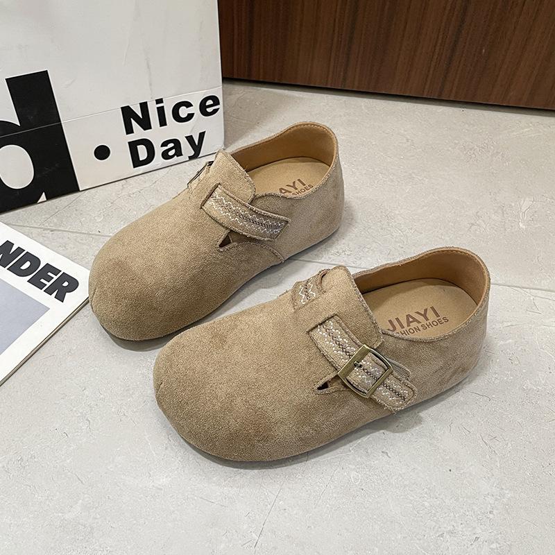 All-inclusive Height-increasing Birkenstocks Women's 2025 New Soft-soled Lazy One-pedal Platform-soled Casual Loafers Single Shoes