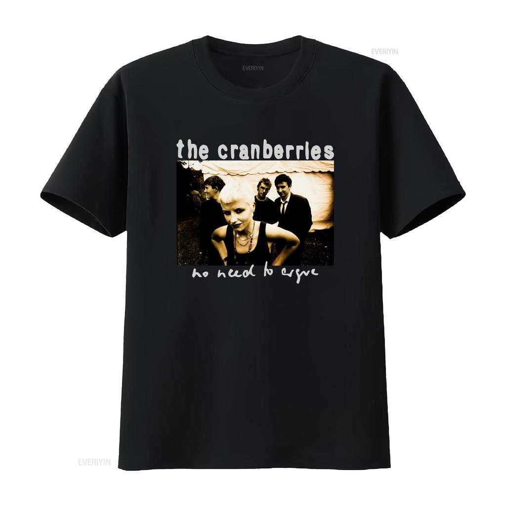 Vintage 90s The Cranberries Band T Shirt Retro Style with Image and No Need To Cry Text Print Vintage Washed Versatile