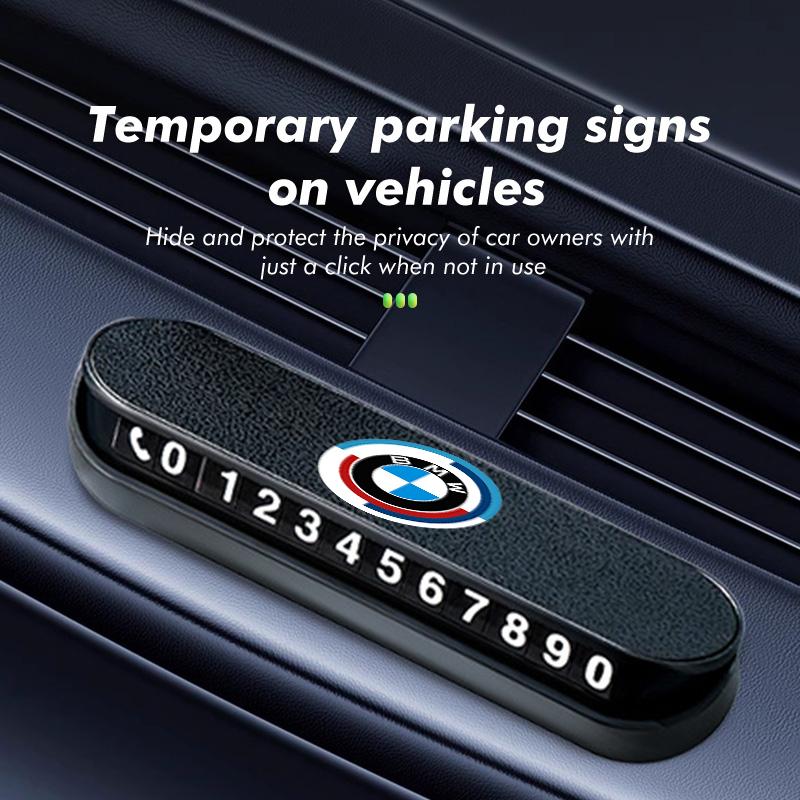 Car Temporary Parking Phone Number Digital Moving Number Plate For BMW X3 X5 M5 M3 E46 E90 E60 F10 E39 F30 E36 G30 E87 E70 VDGLF1