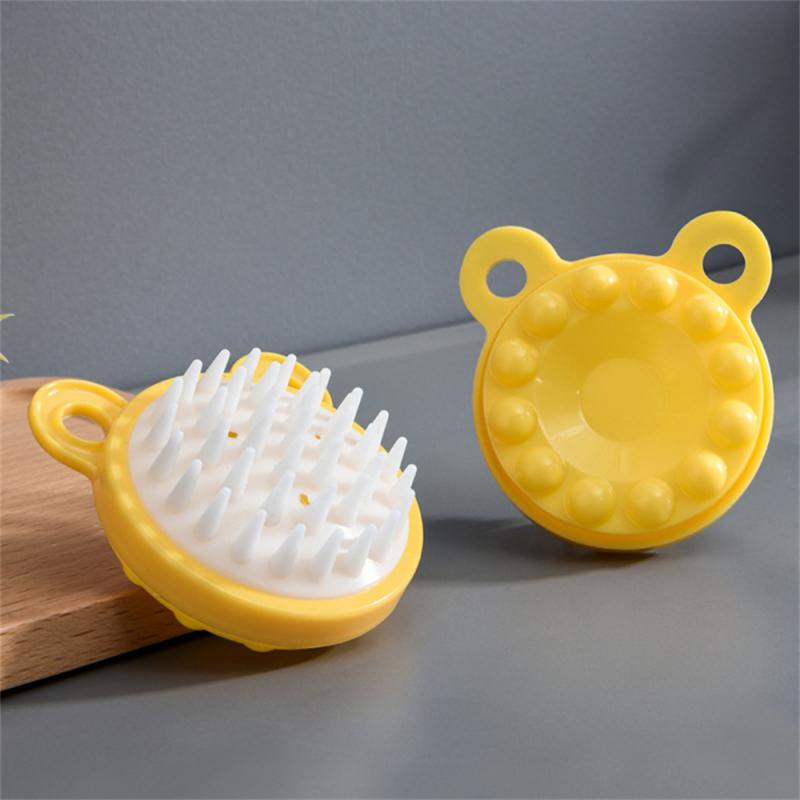 Silicone Shampoo Brush Head Scalp Massage Comb Hair Washing Comb Body Massage Brush Bath Shower Brush Salon Hairdressing Tool