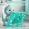 For iPad Pro 11 (2024) Case with Shoulder Strap Cartoon Dinosaur Kickstand PC+Silicone+TPU Cover