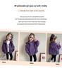 Autumn 2025 Korean Style Girls' Hooded Windbreaker Coat with Double Zipper