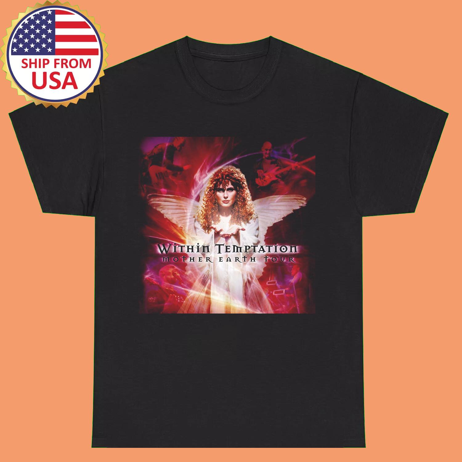 Within Temptation Band Mother Earth Live T Shirt Full Size S-5XL L