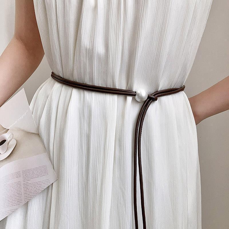 Pearl Dress Women's Casual Waist Belt – Simple, Fashionable, Versatile Accessory (2025 New Edition)