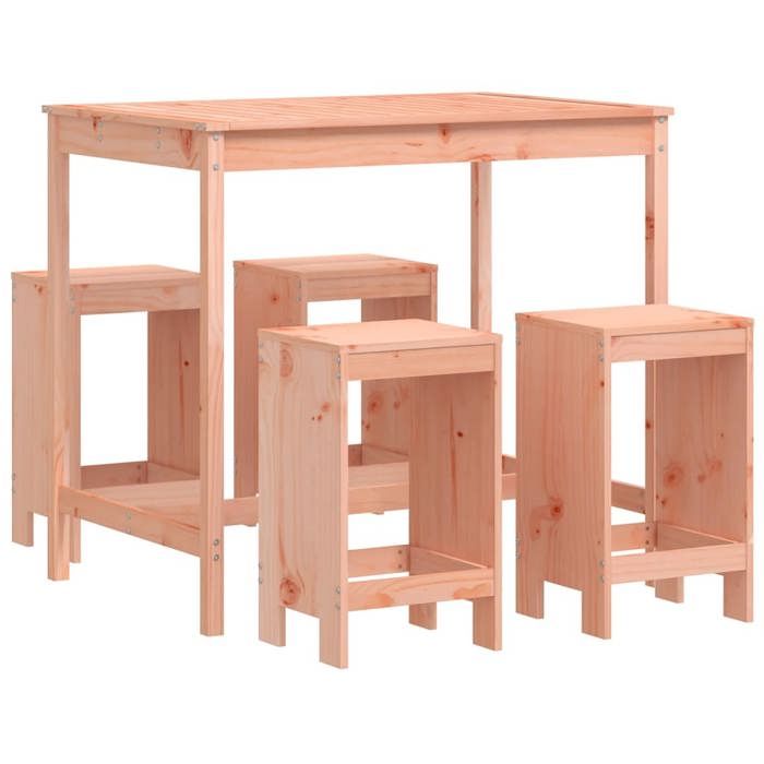 VidaXL Ensemble de bar de jardin 5 pcs bois massif de Douglas, ensemble de pub, ensemble de bar de patio, ensemble de table 3157750