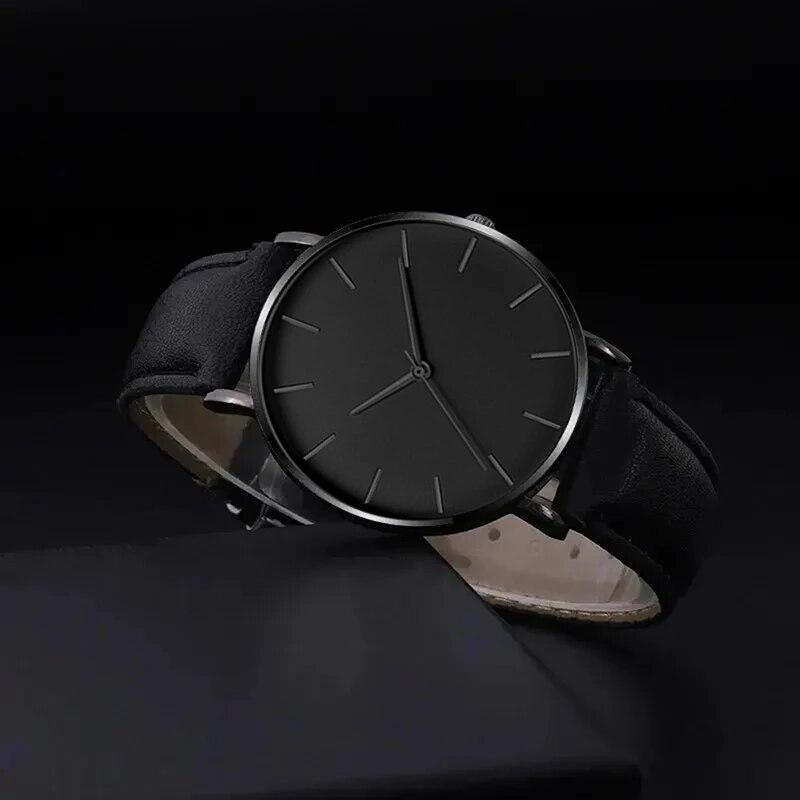 5PCS Set Mens Sports Watches Man Business Quartz Wristwatch Leather Bracelet Men Casual Clock Watch