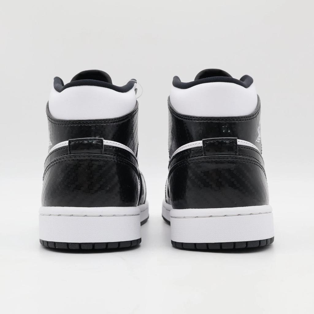 DD1649-001 Nike Air Jordan 1 Mid SE All-Star Carbon Fiber Black White Panda