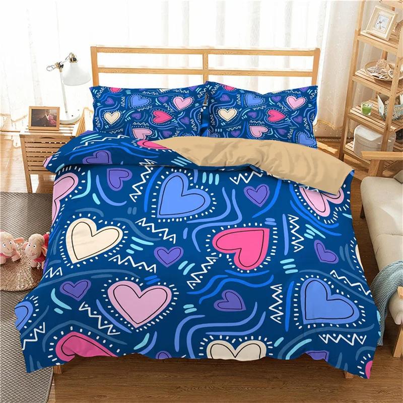 Golden Rose Floral Bedding Set Queen Romantic Style Fairy Girl Heart Duvet Cover Set Microfiber Valentine'S Day Comforter Cover