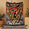 Custom Name Personalized Cristiano Ronaldo Print Blanket, Home Decor, Bedroom, Sofa, Camping, Couch, Gifts for Birthday Christmas