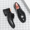 New Men Casual Shoes Formal Dress Brock Mens Oxford Casual Shoes Retro Leather Men British Style Gentleman Shoe Social Shoe Male