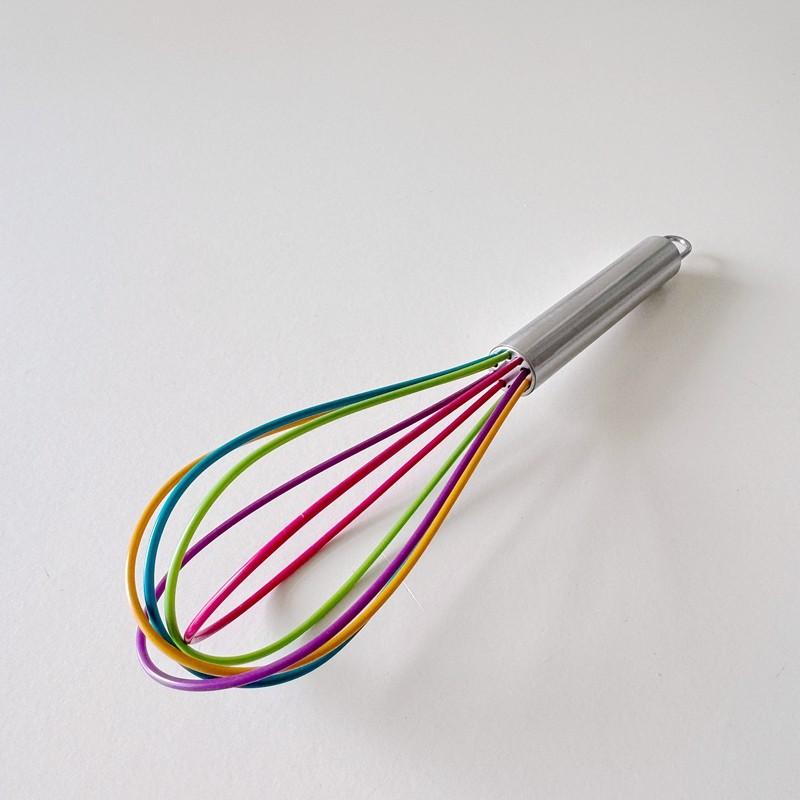 

Creative Rainbow Food-grade Silicone Egg Beater, 430 Stainless Steel Manual Mixing, Household Kitchen Accessory,component Gadget