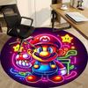 1pc Mario Neon Office Round Area Rug, Indoor Mat Suitable For Office,Bedroom Living Room Home Decor, Room Deco A0926185