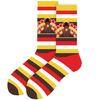 Women's Autumn Themed Socks with Thanksgiving Designs Maple Leaves Turkeys Pumpkin Prints Men's Cotton Crew Socks Gift