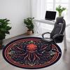 1pc Cthulhu Mandala Office Round Area Rug,  Mat Suitable ForOffice, Under Office Chairs Bedroom Living Room Home Decor, Room Deco